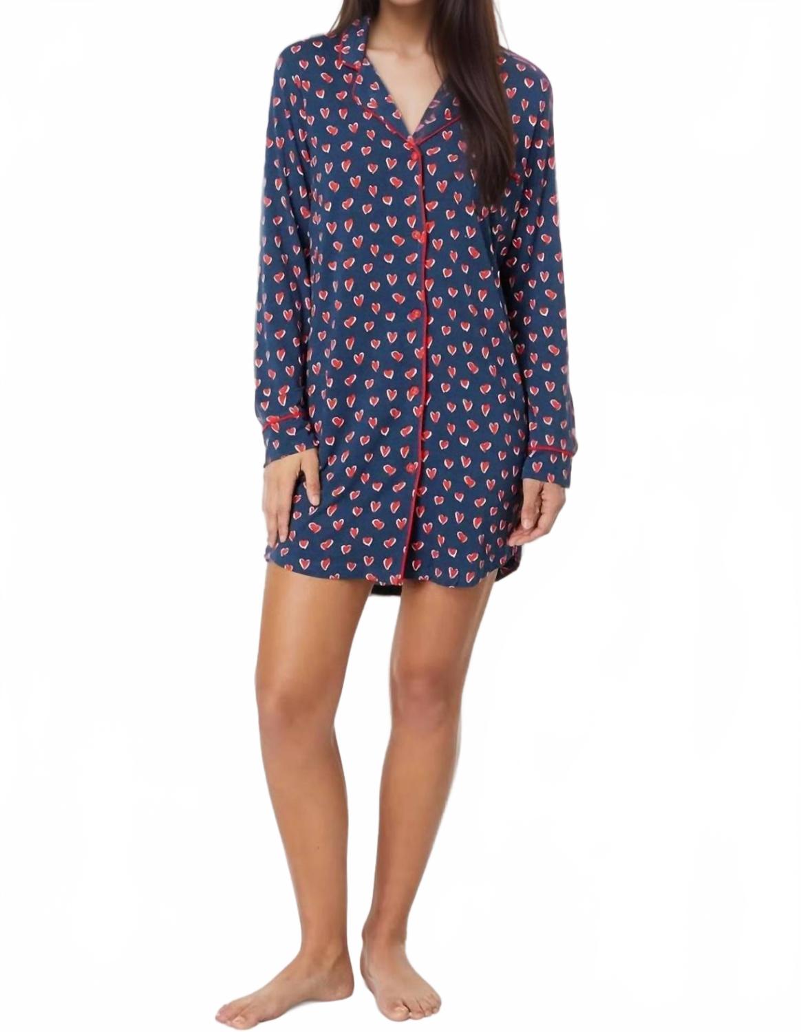 

Ночная рубашка «Love You More» в цвете «Темно-синяя» Pj Salvage, темно-синий