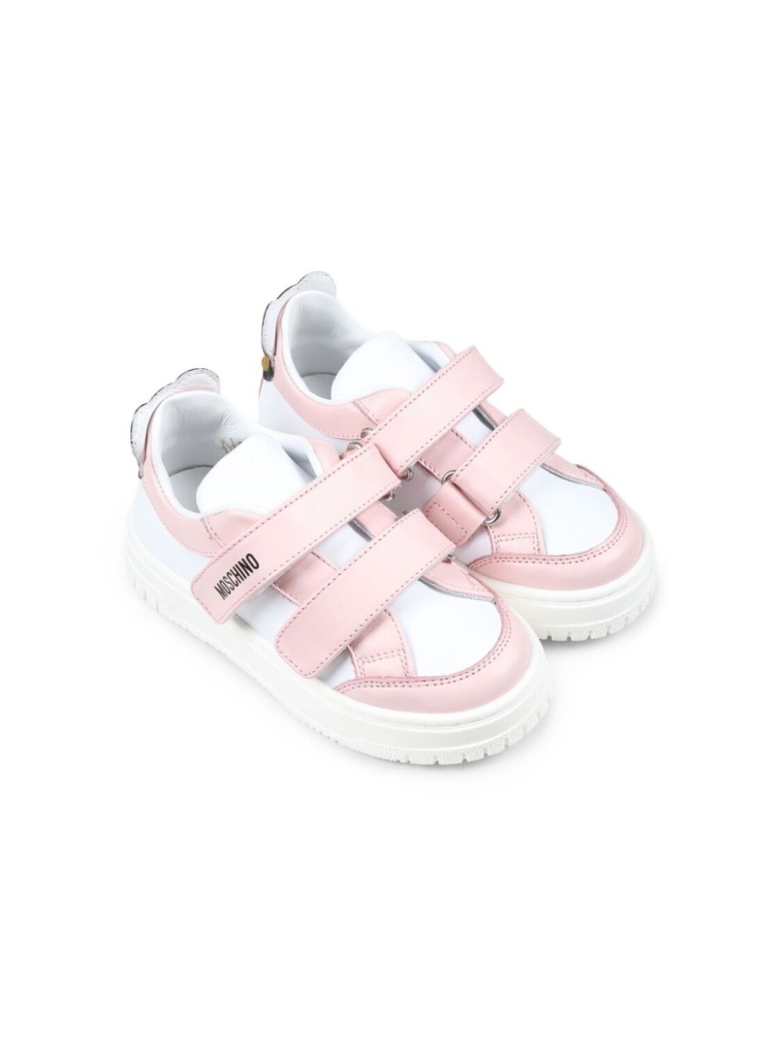 

Кожаные кроссовки Moschino Kids, белый