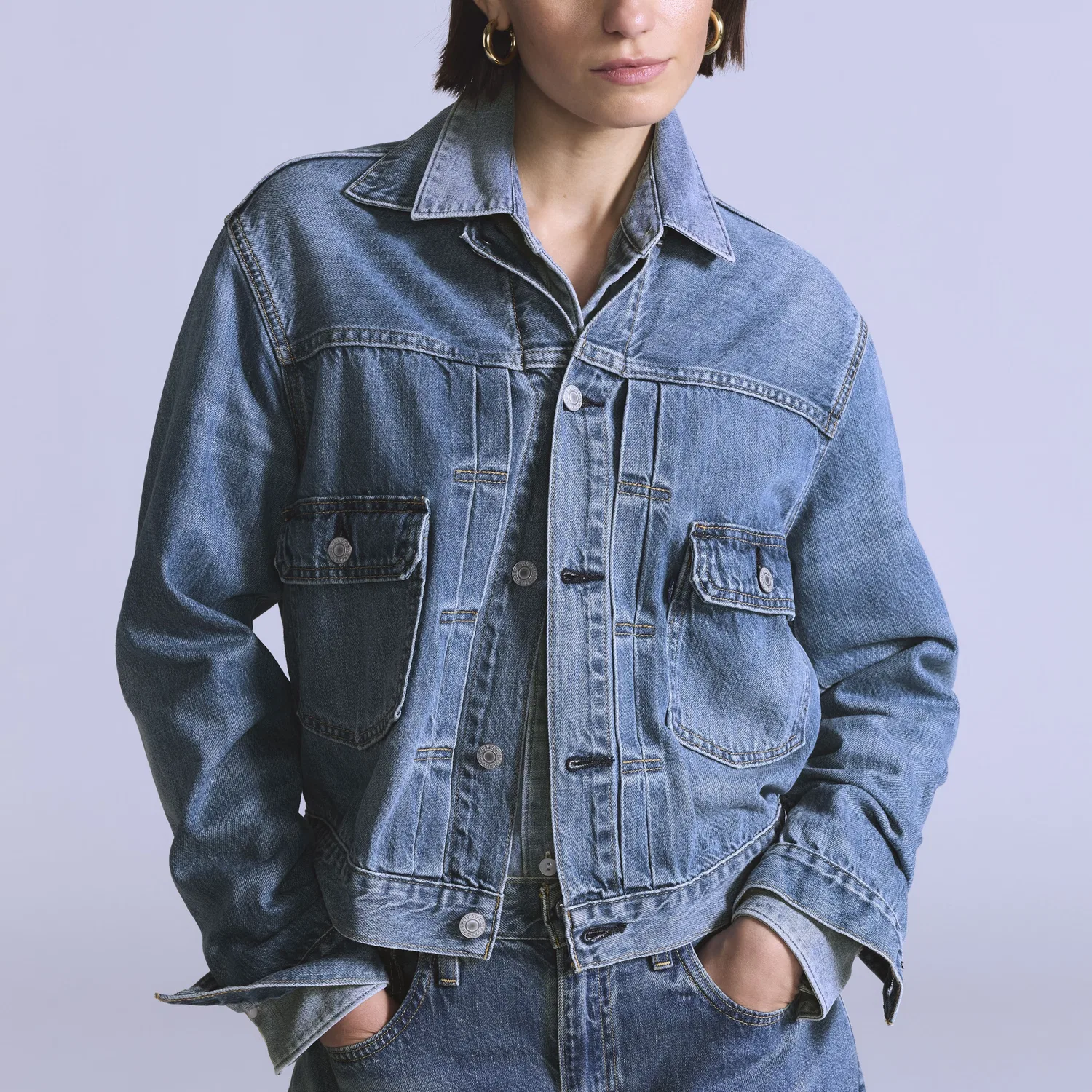 Женская куртка-тракер Type II Levi's, Medium Wash — фото 2