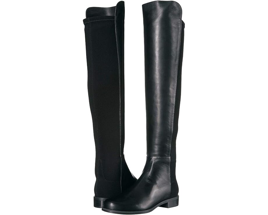 Ботинки Stuart Weitzman The 5050, цвет Black Nappa/Stretch Gabardine