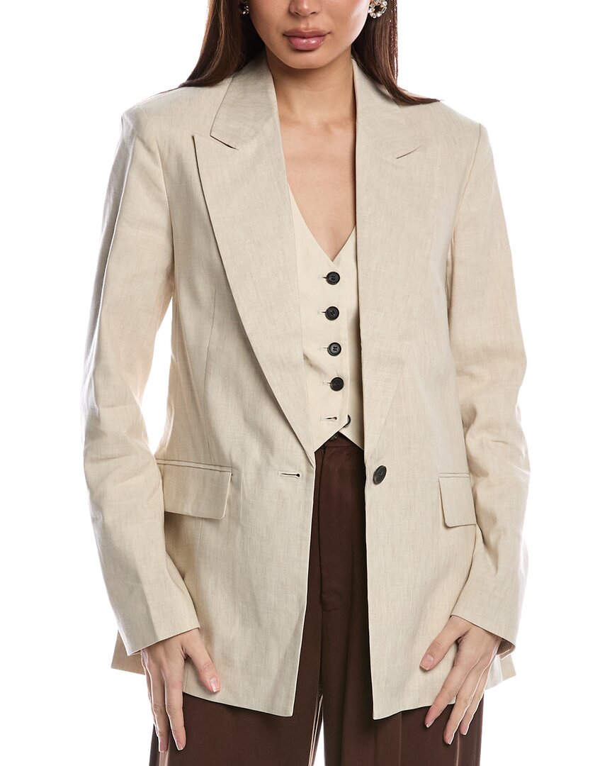 

AllSaints Whitney блейзер из льняной смеси All Saints, коричневый