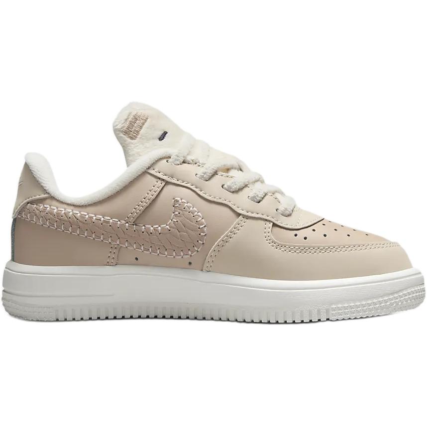 Кроссовки Nike для скейтбординга Air Force 1 Slip Resistant с противоскользящей подошвой, устойчивые к истиранию, с амортизацией, низкие, экрю, детские — фото 2