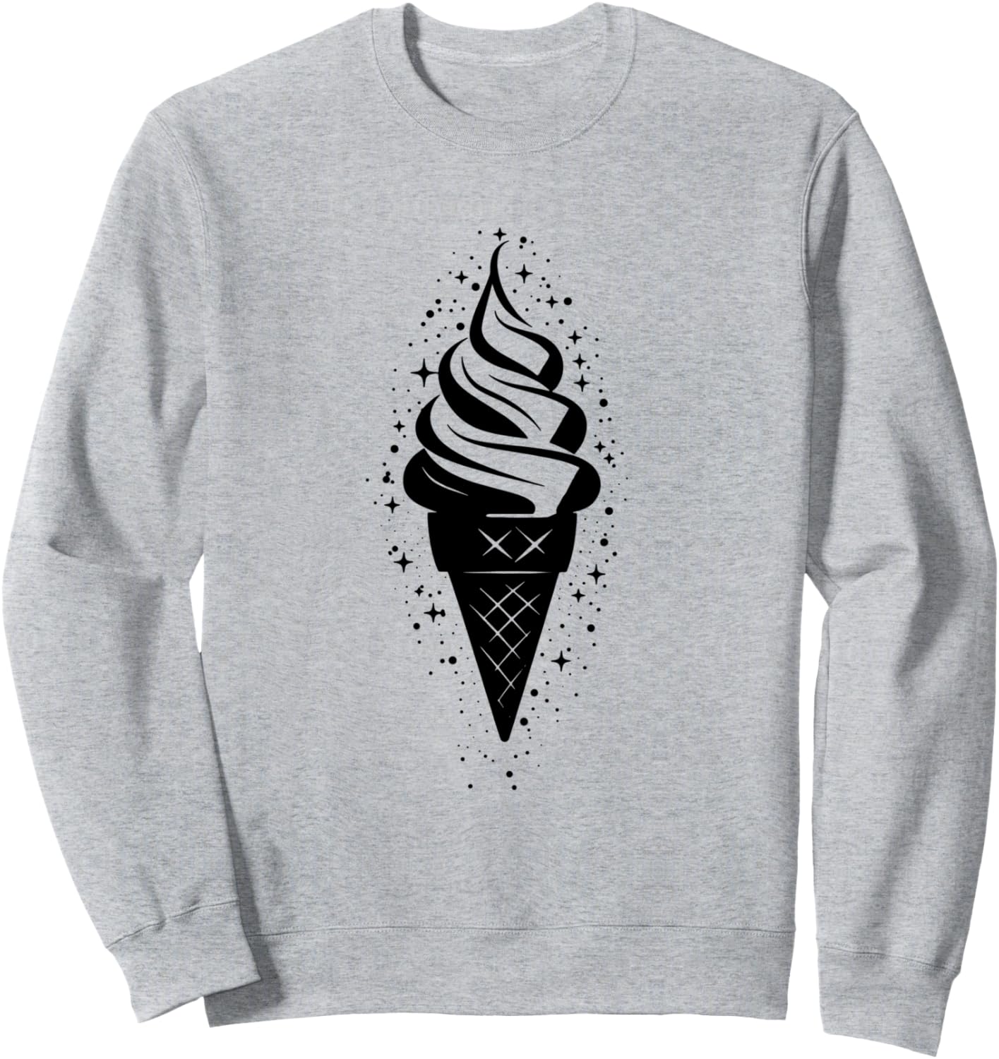 

Толстовка с принтом «Мороженое в рожке» Ice Cream Maker T-Shirts And Giveaways, серый