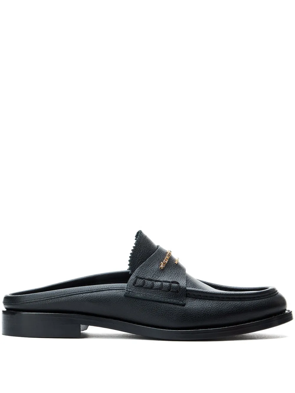 Мюли с логотипом Alexander Wang, черный
