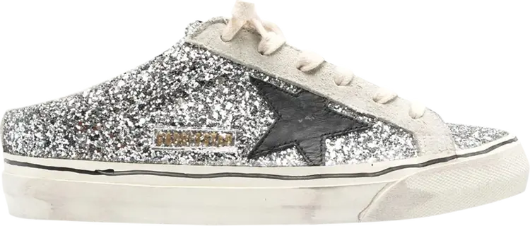 Кроссовки Golden Goose Wmns Superstar Sabot 'Silver Ice Black', серебряный