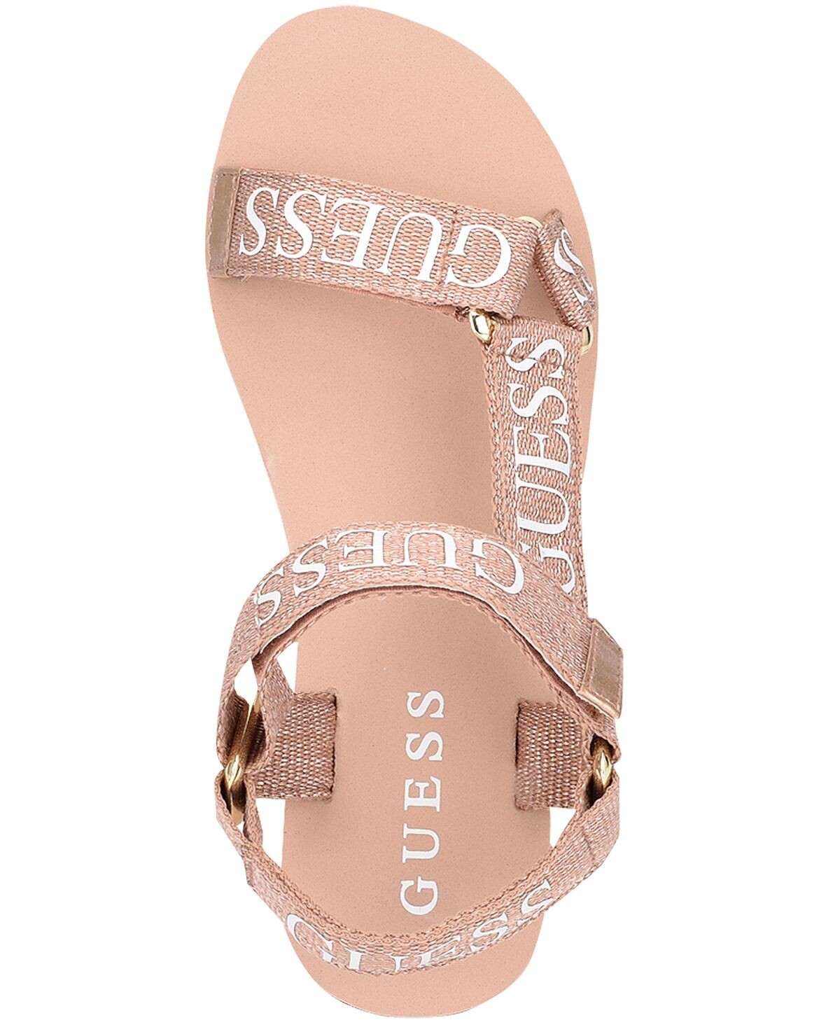 Женские спортивные сандалии с логотипом Avin GUESS, золотой — фото 4