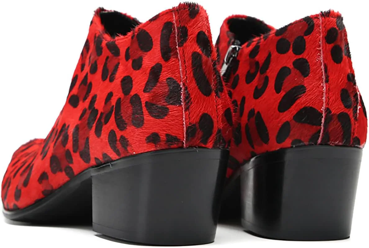 

Мужские замшевые ботинки челси слипоны Santimon - повседневные и вечерние западные туфли с каблуком, лоферы с заостренным носком для бальных танцев, баров и вечеринок, красный