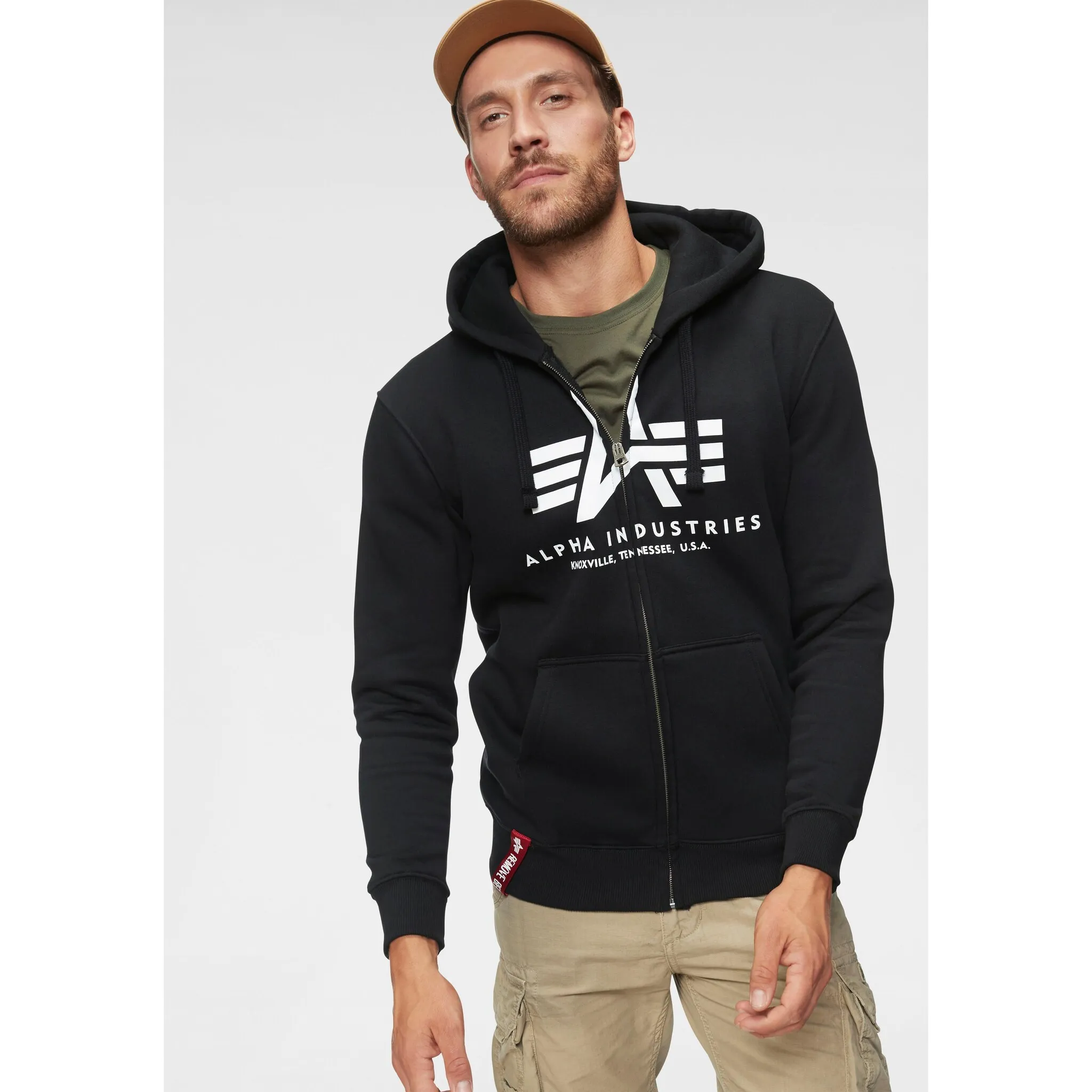 

Толстовка с капюшоном Alpha Industries "BASIC ZIP HOODY", черный