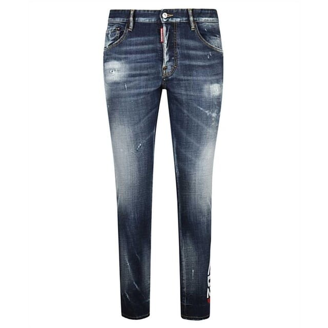 

Джинсы Skater Jean с крупным принтом Dsquared2, синий, Серый, Джинсы Skater Jean с крупным принтом Dsquared2, синий