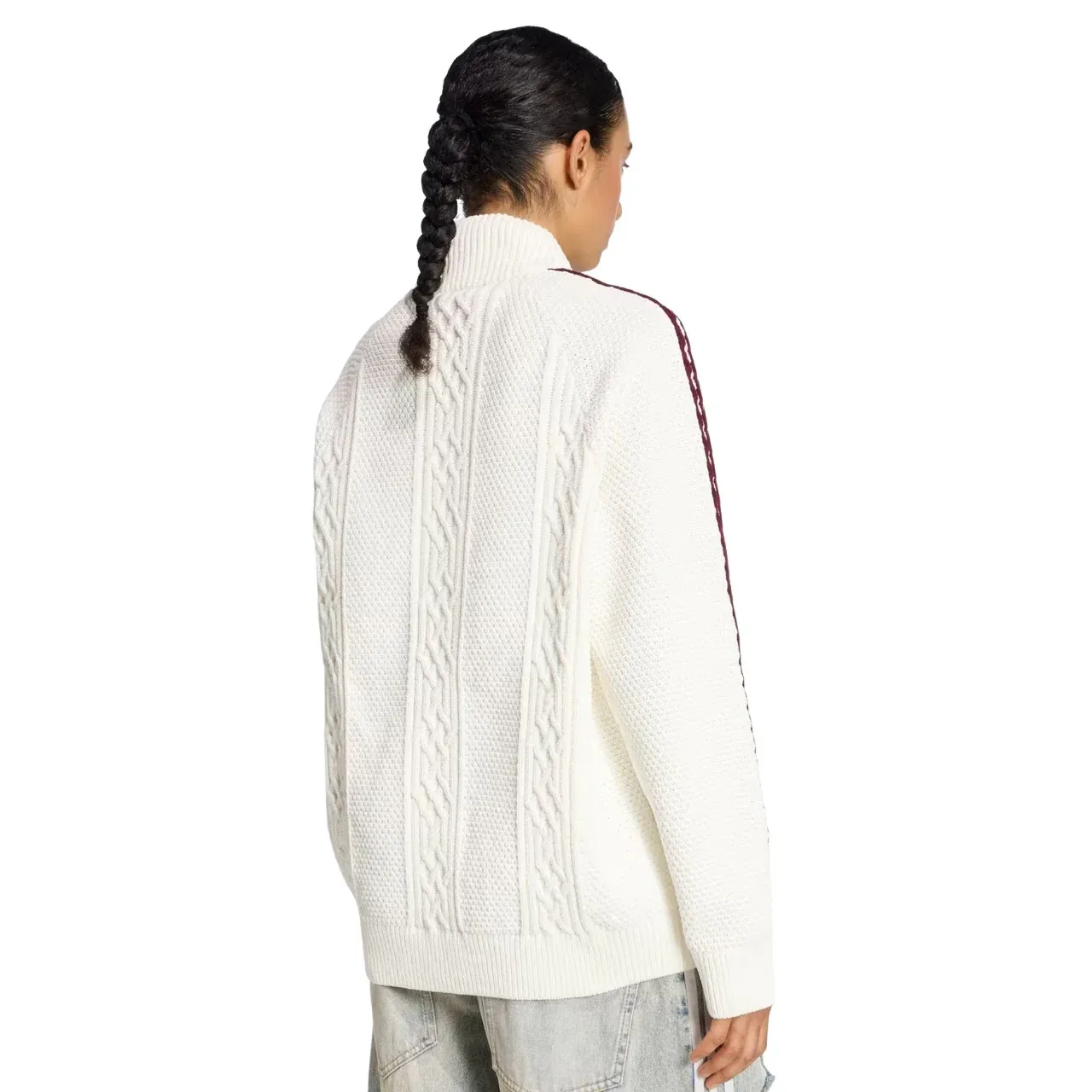(WMNS) Спортивная майка Adidas Archive Cutline Knit Track Top 'Off White' — фото 3