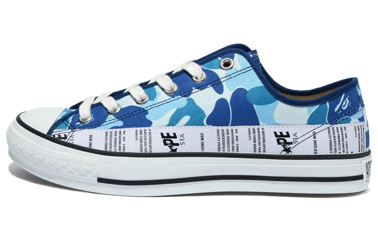 

ABC Camo Canvas Shoes Men Low-top Blue A Bathing Ape