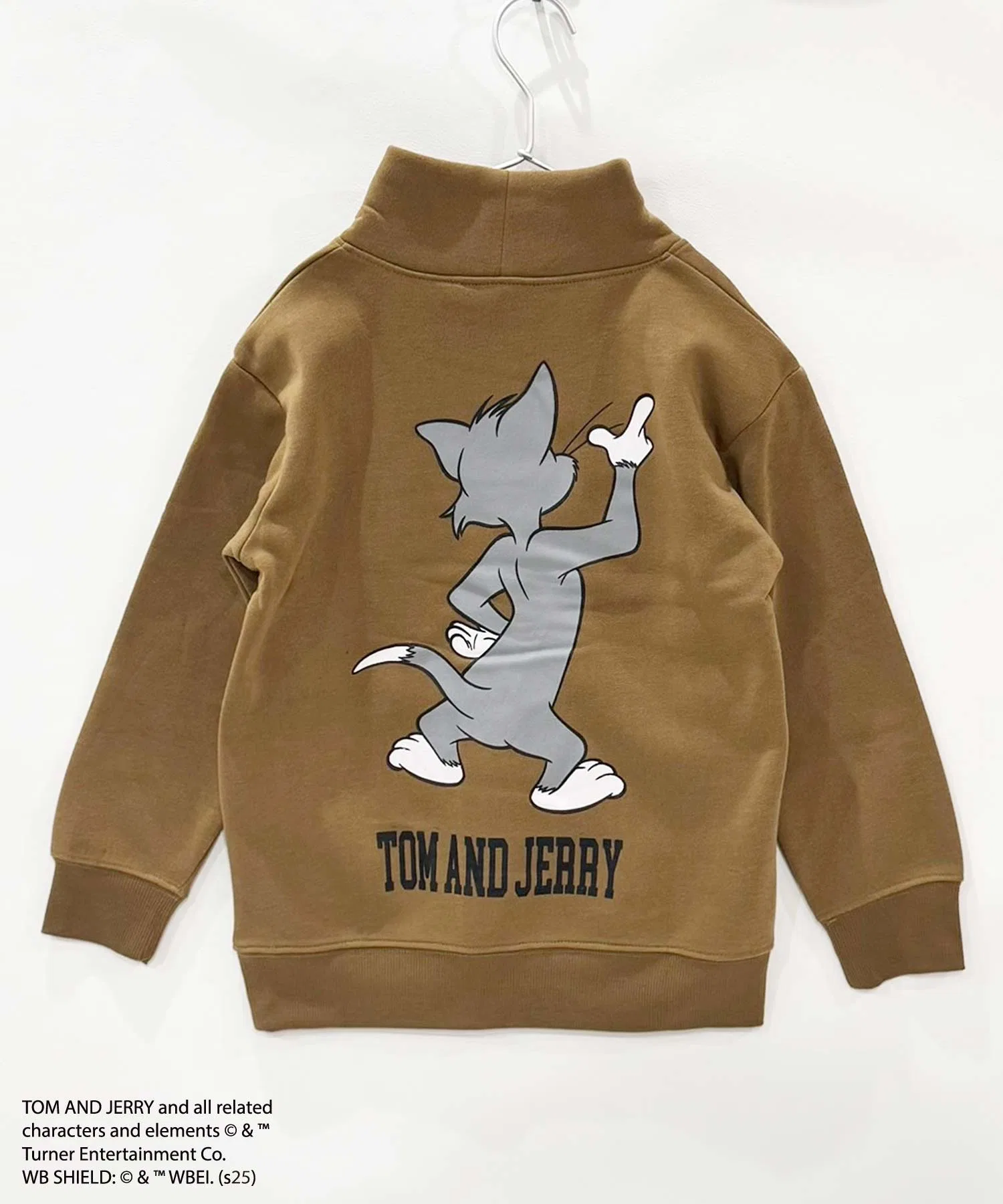 Детская толстовка TOM&JERRY с флисовой подкладкой и высоким воротником, свободного кроя. — фото 2