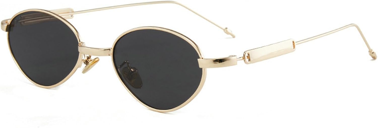 

Ретро-стиль, овальные солнцезащитные очки для женщин и мужчин в духе 80-х и 90-х, небольшие круглые солнцезащитные очки в металлической оправе с защитой от УФ-излучения mincl, C3