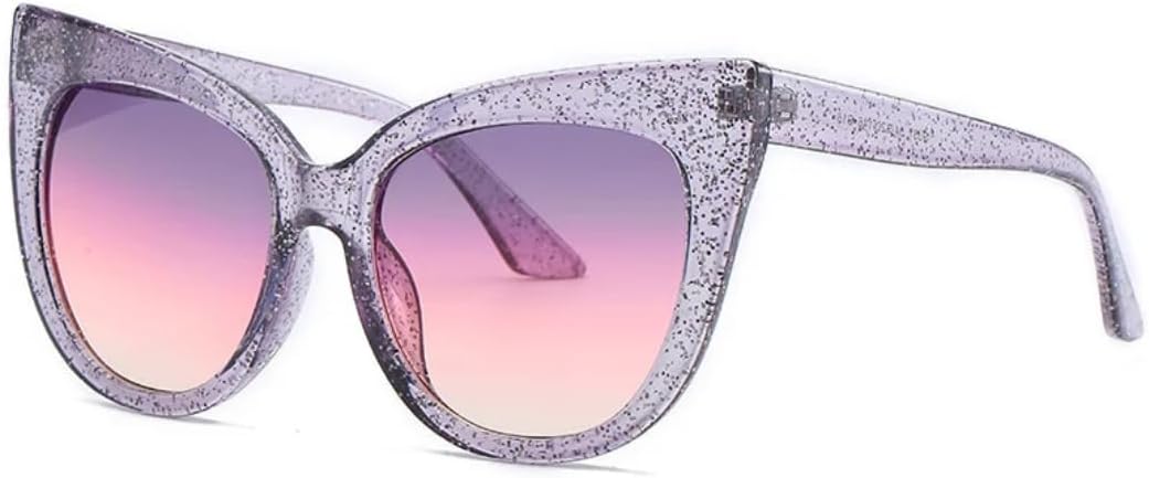 

Солнцезащитные очки для мужчин и женщин - защита UV400 - увеличенная оправа "кошачий глаз" с градиентными линзами для занятий спортом на открытом воздухе и вождения DSVIGF, C7 Purple-grey Pink