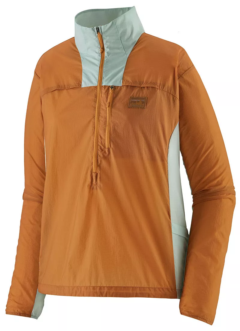 Женский пуловер с молнией 1/2 Patagonia Houdini Stash, цвет Golden Caramel — фото 4