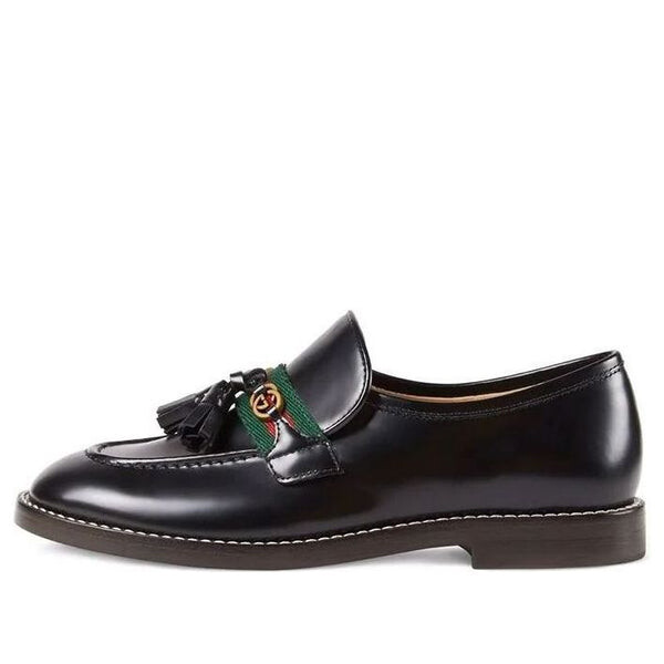 

Кроссовки loafers with web detail 'black' Gucci, черный