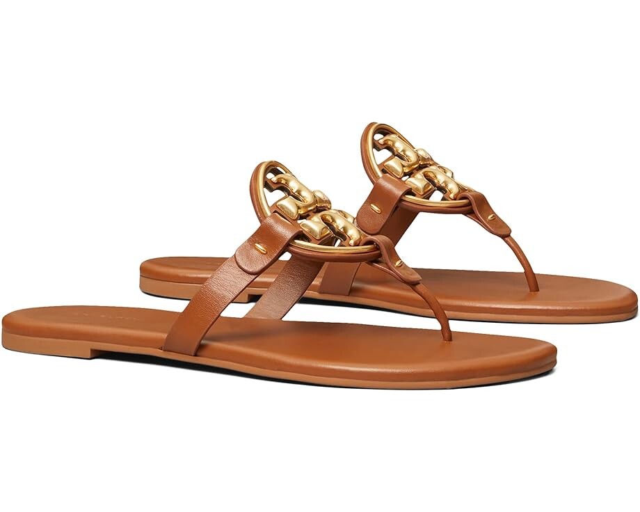 

Сандалии Tory Burch Metal Miller Soft, цвет Bourbon Miele/Gold