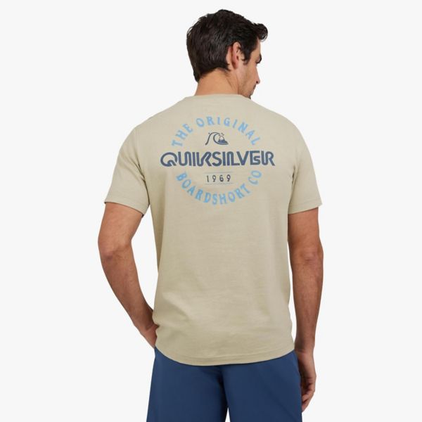 

Мужская футболка с графическим принтом "Вечный круг" Quiksilver, цвет pale aloe
