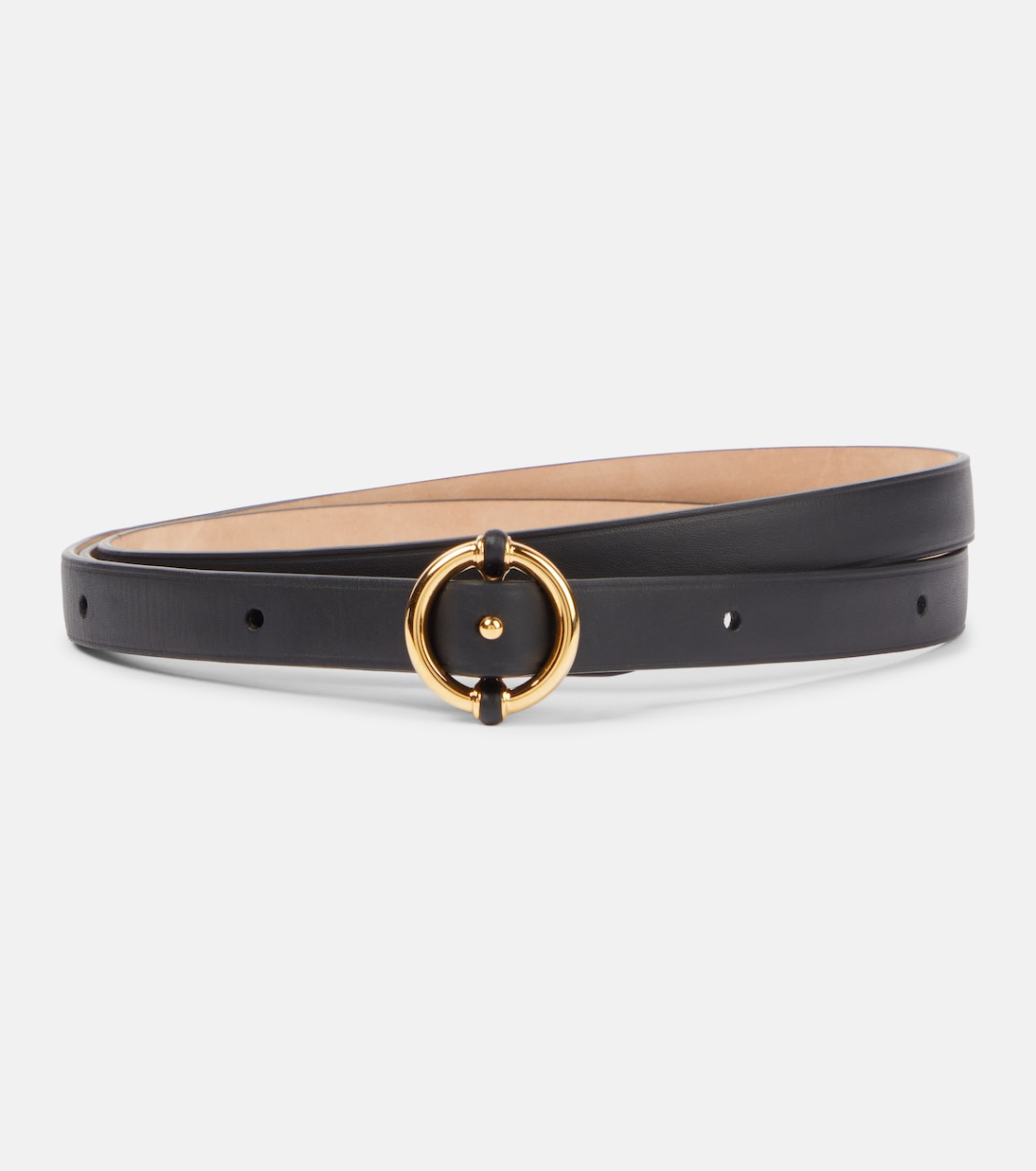 

Кожаный ремень Helm Loro Piana, Black/Sun Gold