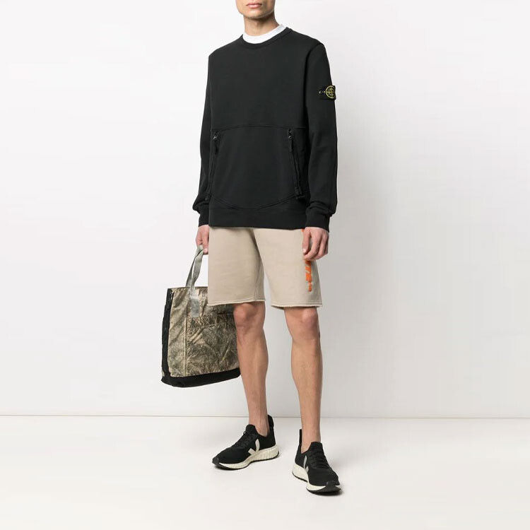 Толстовка мужская Stone Island с карманами на молнии, черный — фото 2