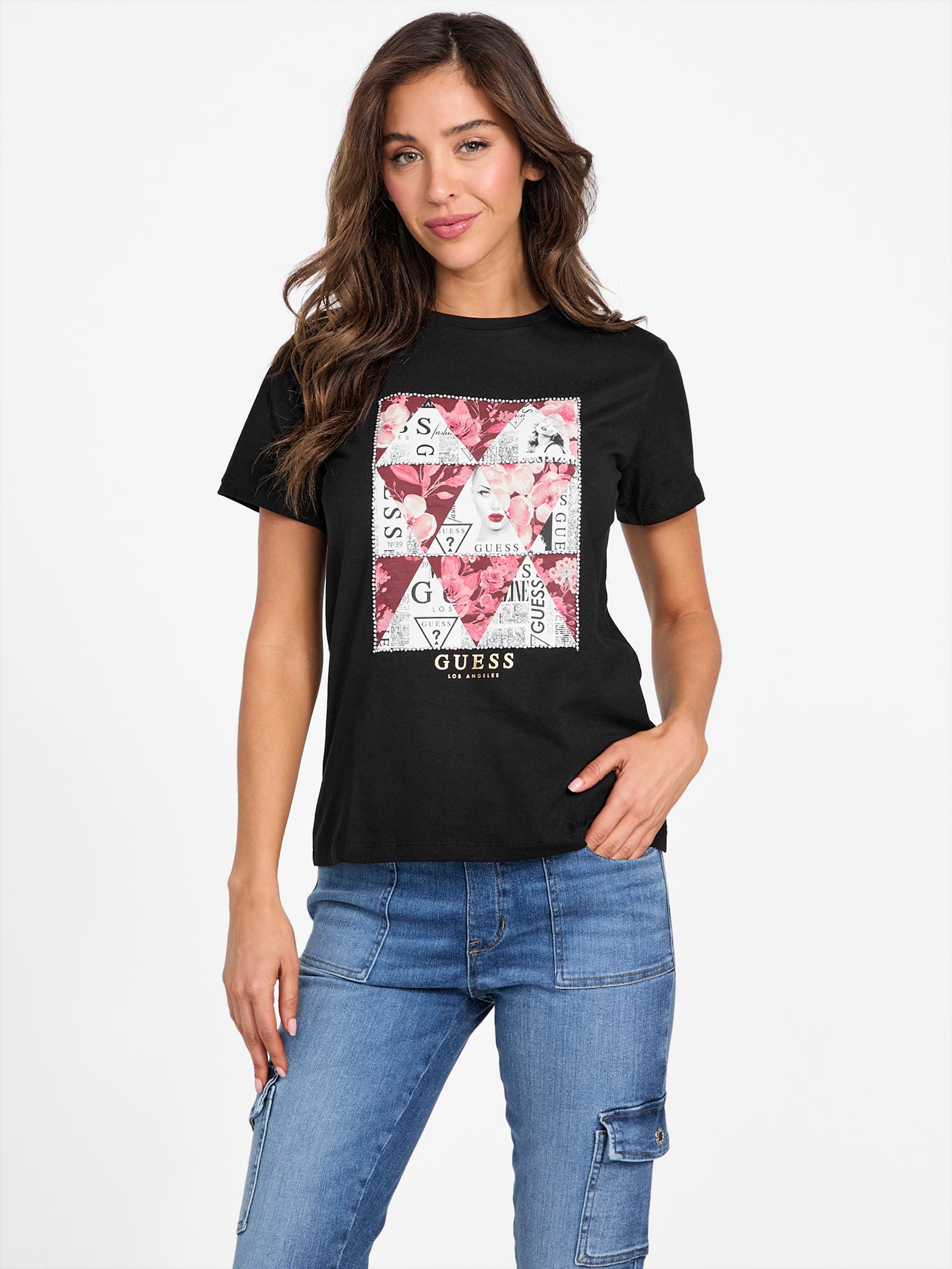 

Футболка с круглым вырезом Eco Lumee Guess Factory, черный