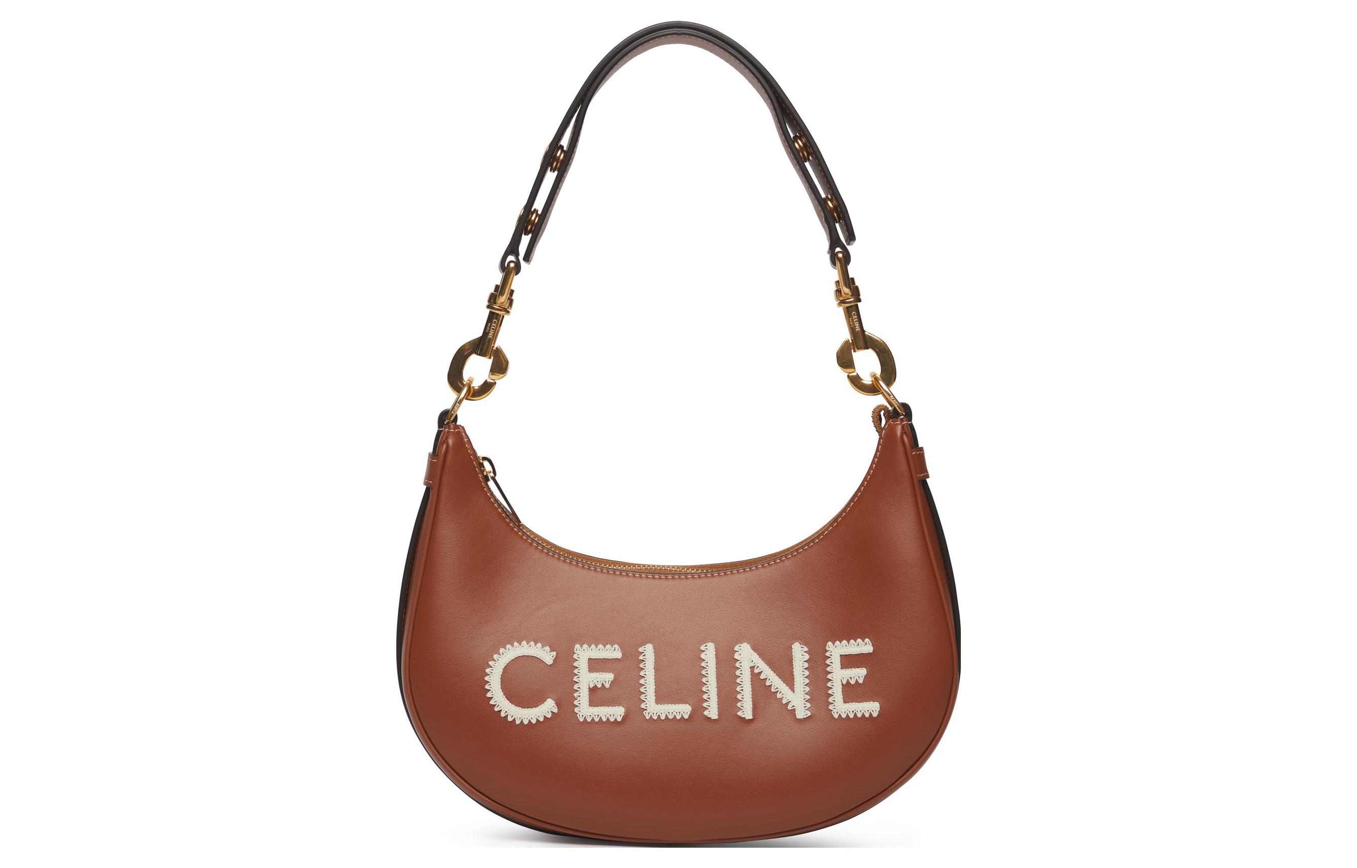 

CELINE Сумка через плечо Ava среднего размера, коричневая