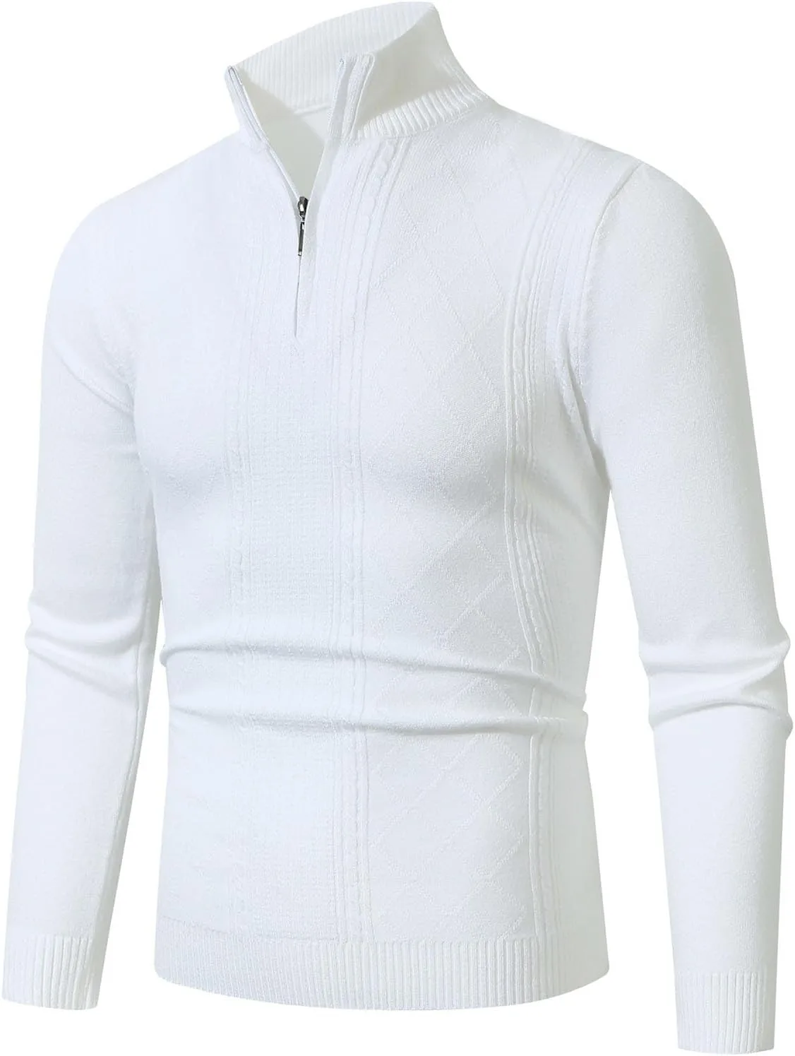 

Мужской повседневный свитер Slim Fit с полумолнией