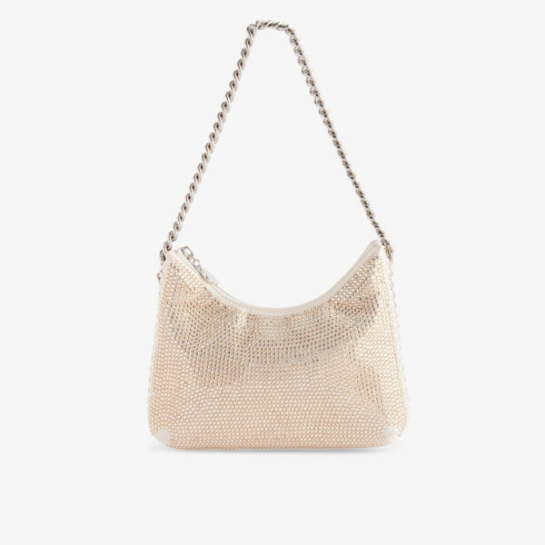 

Плетеная сумка на плечо Falabella, украшенная кристаллами Stella Mccartney, цвет honey