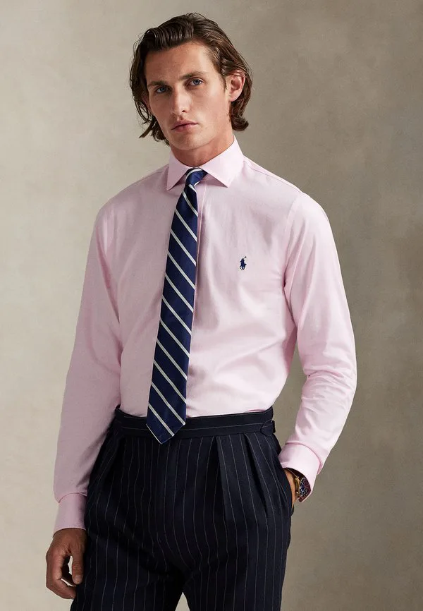 Приталенная рубашка из поплина, формальная рубашка Polo Ralph Lauren, Pink