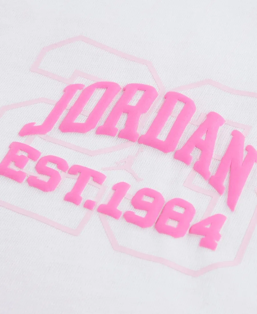 Футболка Secret Garden Collegiate для девочек 7-16 лет Jordan, белый — фото 3