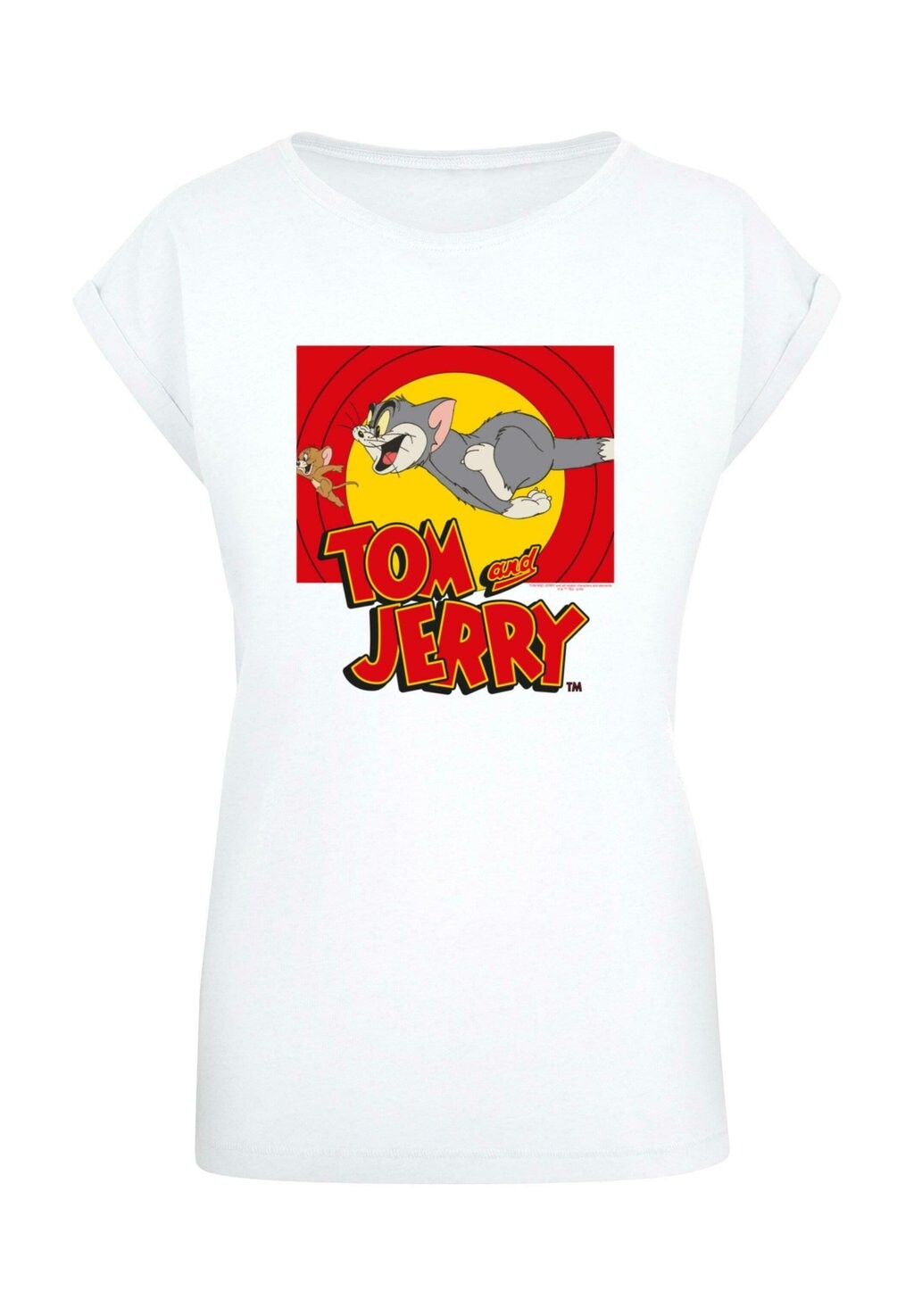 

Футболка с принтом TOM AND JERRY CHASE SCENE ABSOLUTE CULT, белый