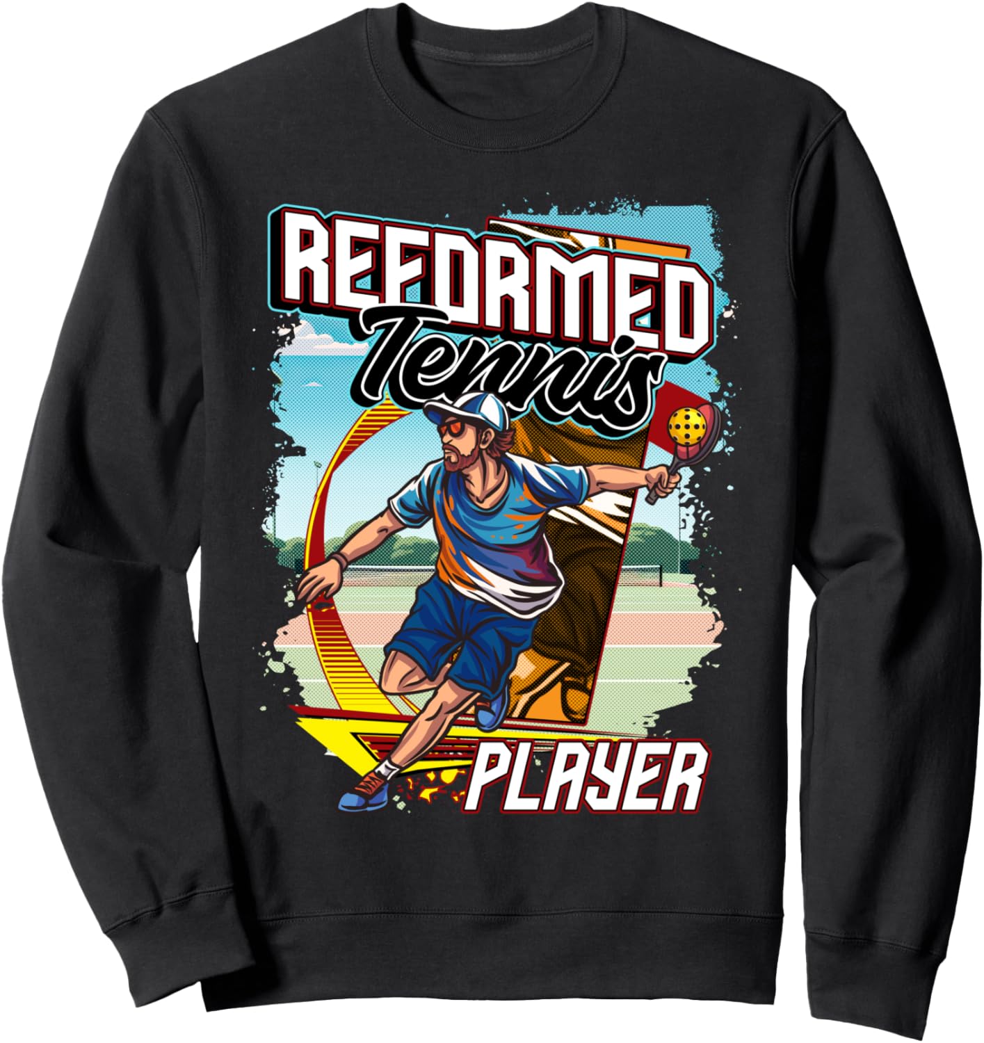 

Милая и забавная толстовка с приколом для фаната, изображающая бывшую теннисистку, играющую в пиклбол Four1Nine Pickleball Official, черный