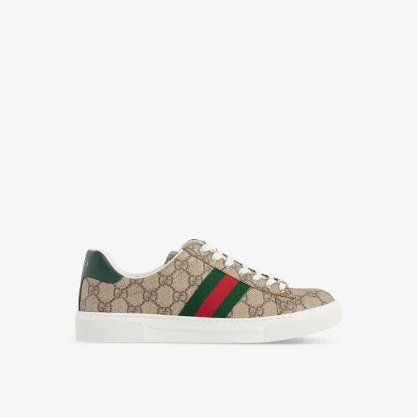 Кроссовки из парусины с логотипом Ace Gucci, бежевый