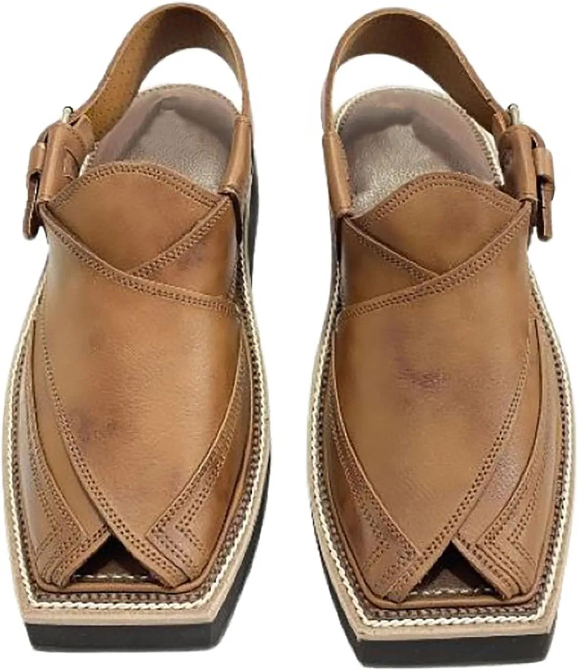 AAOutfitz Мужские кожаные сандалии Chappal ручной работы с двойной подошвой, коричневые кожаные сандалии