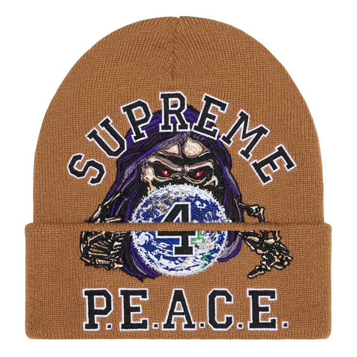 

Бейсболка Supreme Peace Embroidered Beanie 'Tan', желто-коричневый