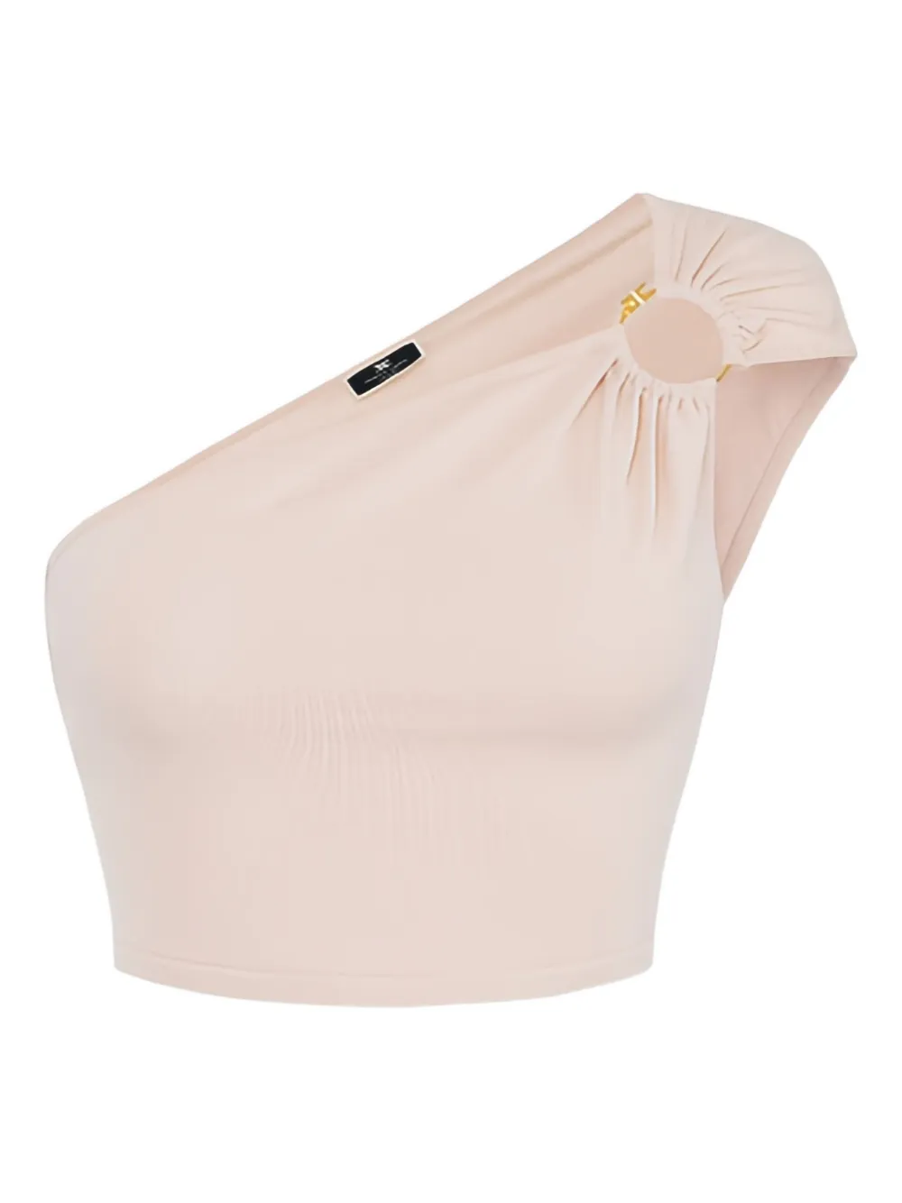 

Топ на одно плечо с кольцом Elisabetta Franchi, розовый