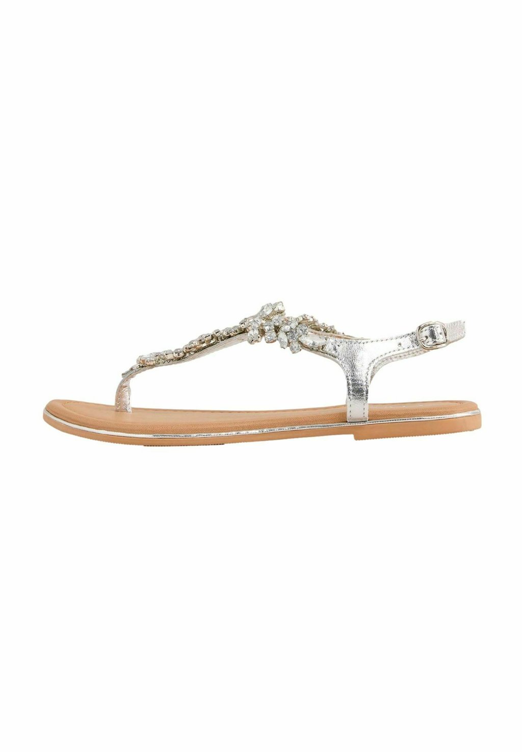 Сандалии с Т-образной застежкой WIDE FIT - EMBELLISHED FLAT Lipsy, серебряный — фото 4