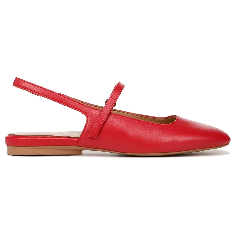 Туфли-балетки с ремешком на пятке Connie mary jane от Naturalizer, crantini red leather — фото 2