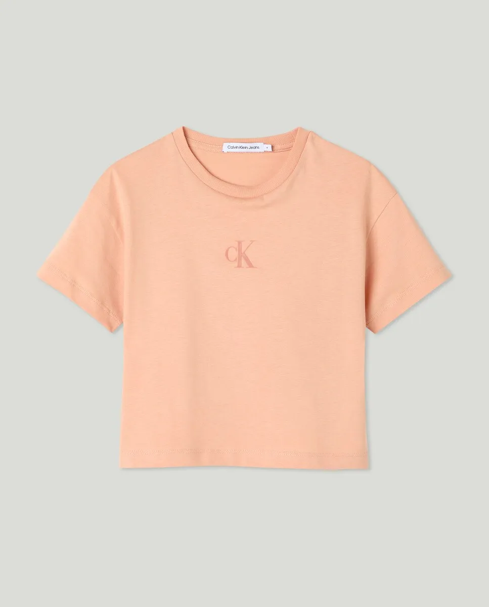 

Футболка для девочки с коротким рукавом Calvin Klein, цвет Salmón