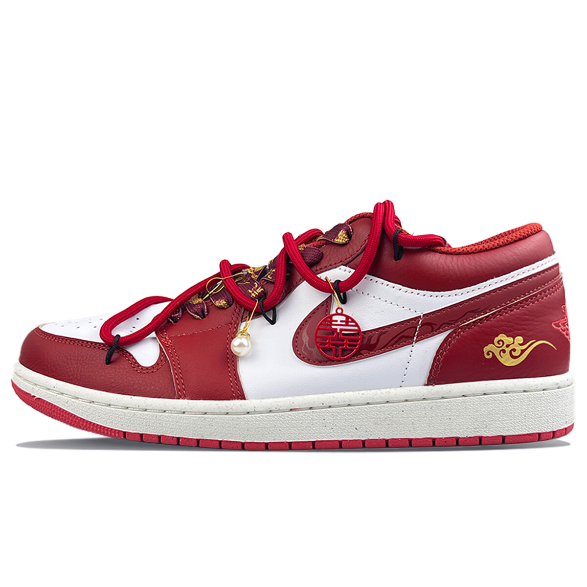 

Кроссовки Air Jordan 1 Vintage Basketball Shoes Men Low-top Red, красный