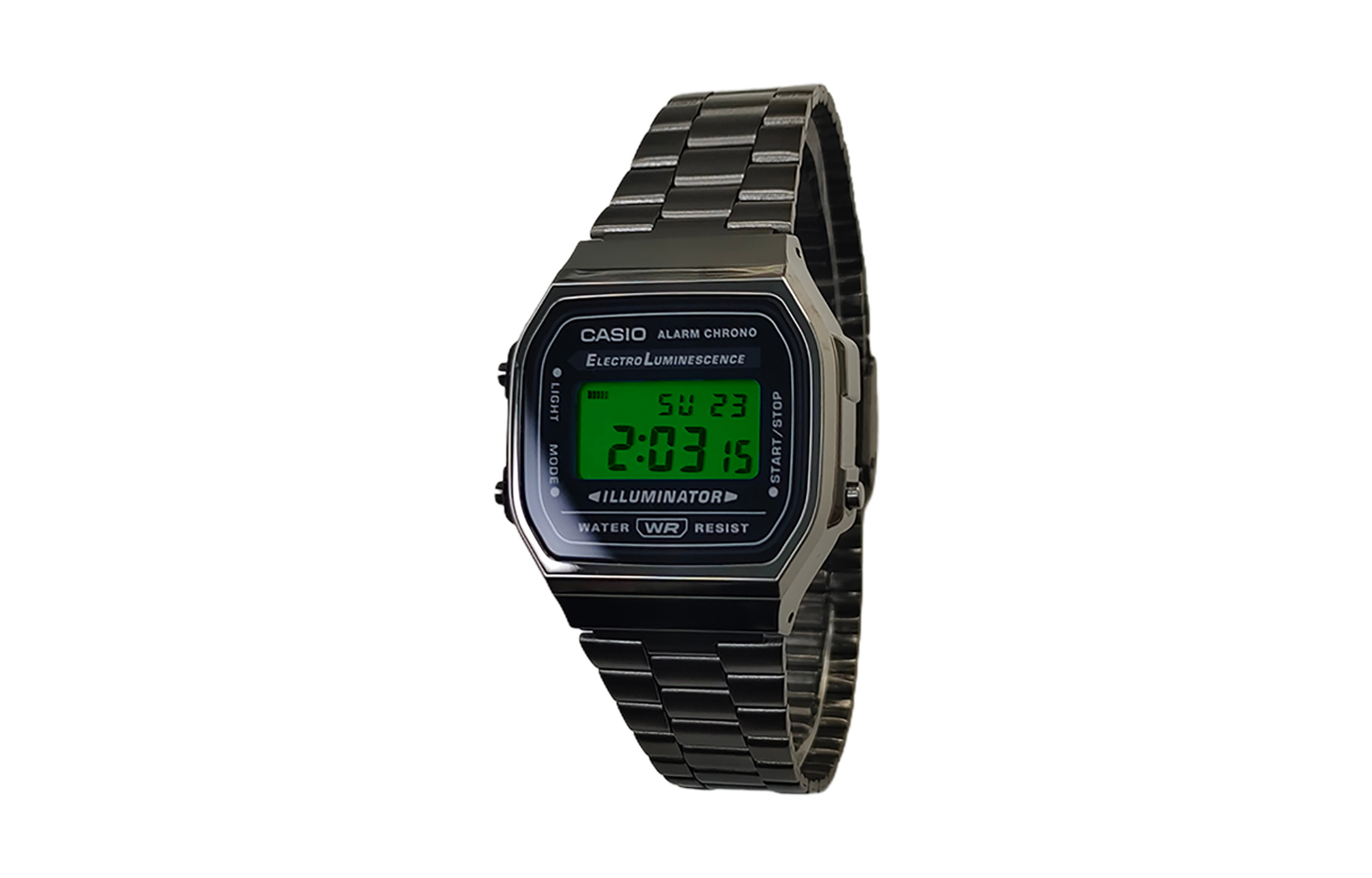 

CASIO Часы Vintage A168, Black Dial with Green Watch Glass
