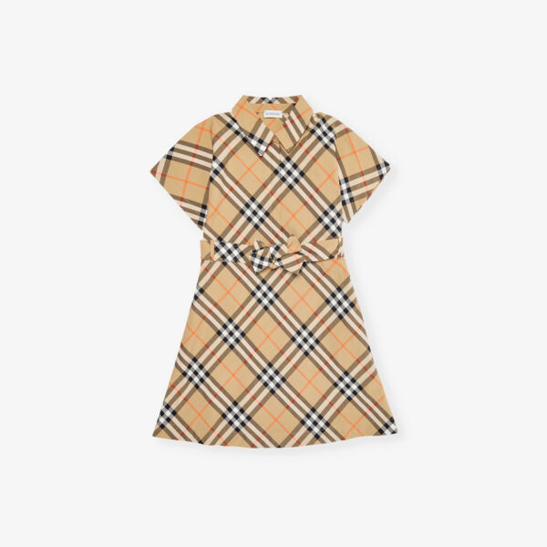 

Платье Giulietta из хлопка и поплина в клетку на возраст 3-14 лет Burberry, желтый