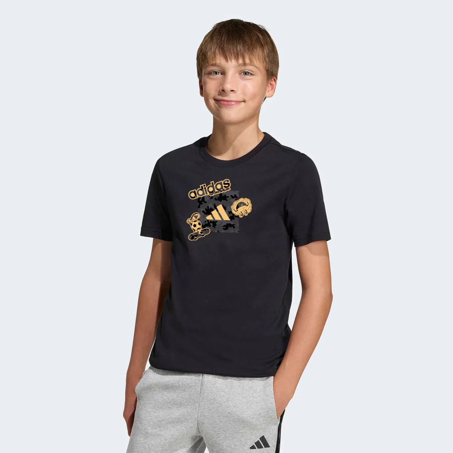 Футболка Adidas Sportswear черного цвета — фото 2