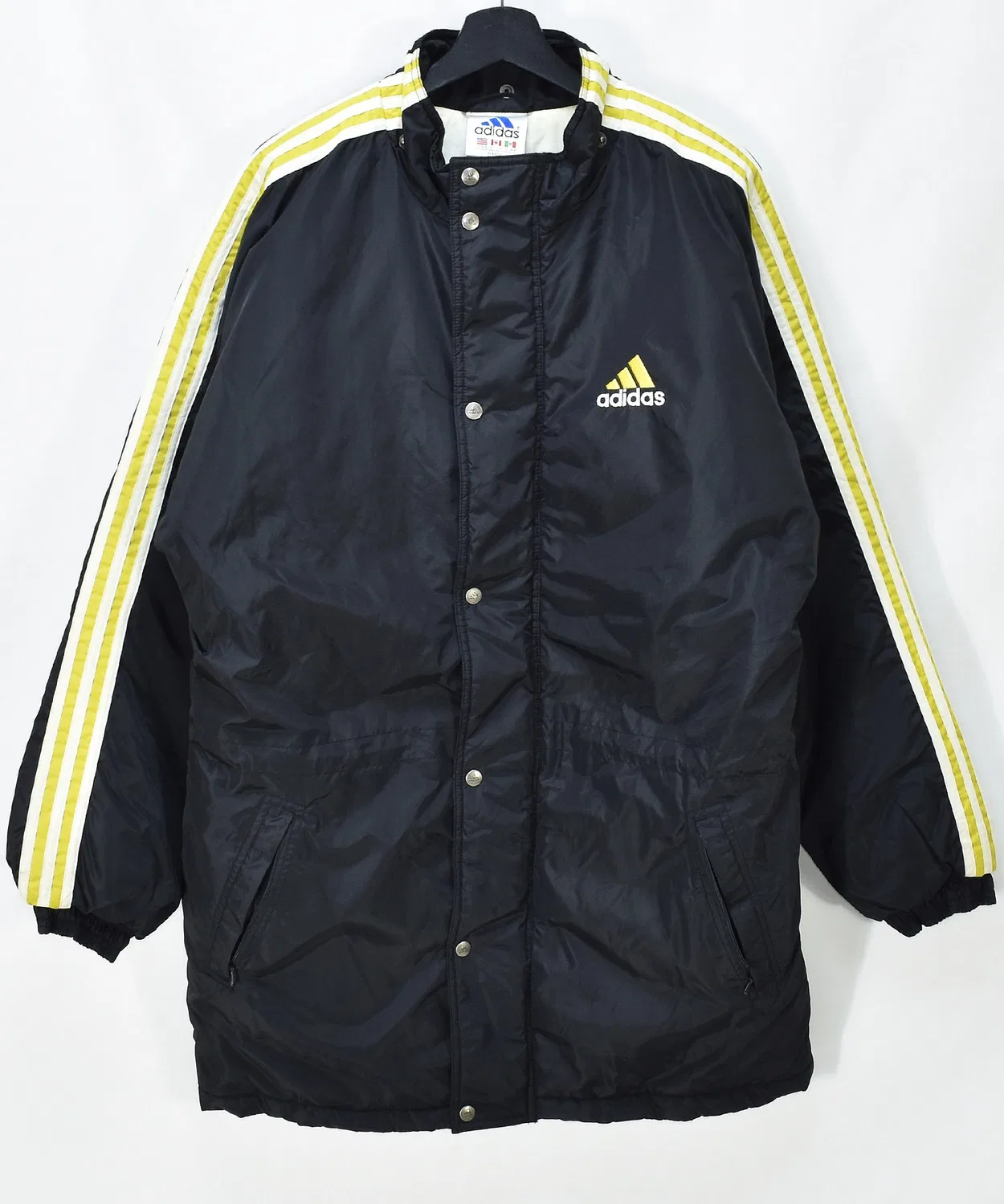 Куртка adidas 90-х с утеплителем, чёрная