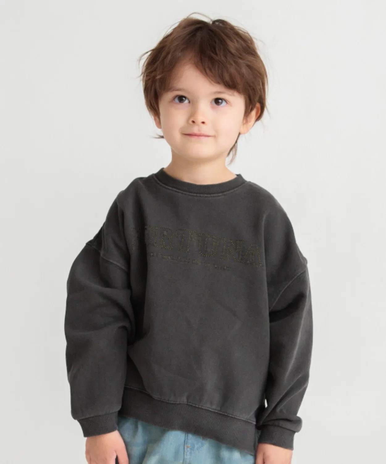 Свитшот пигментный HARU COLOR charcoal grey