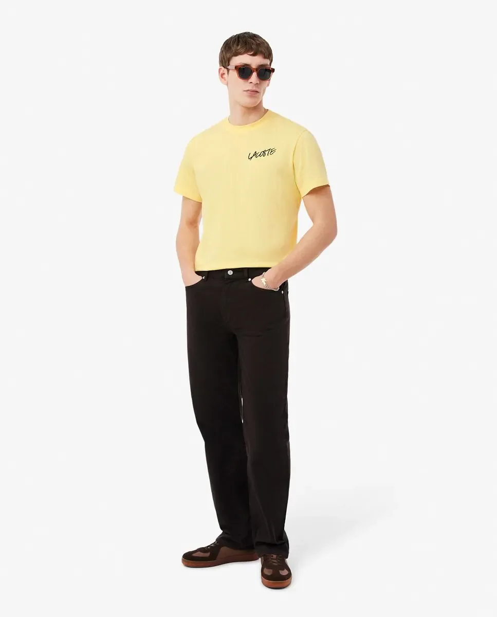 Мужская футболка с коротким рукавом Lacoste, желтый — фото 4