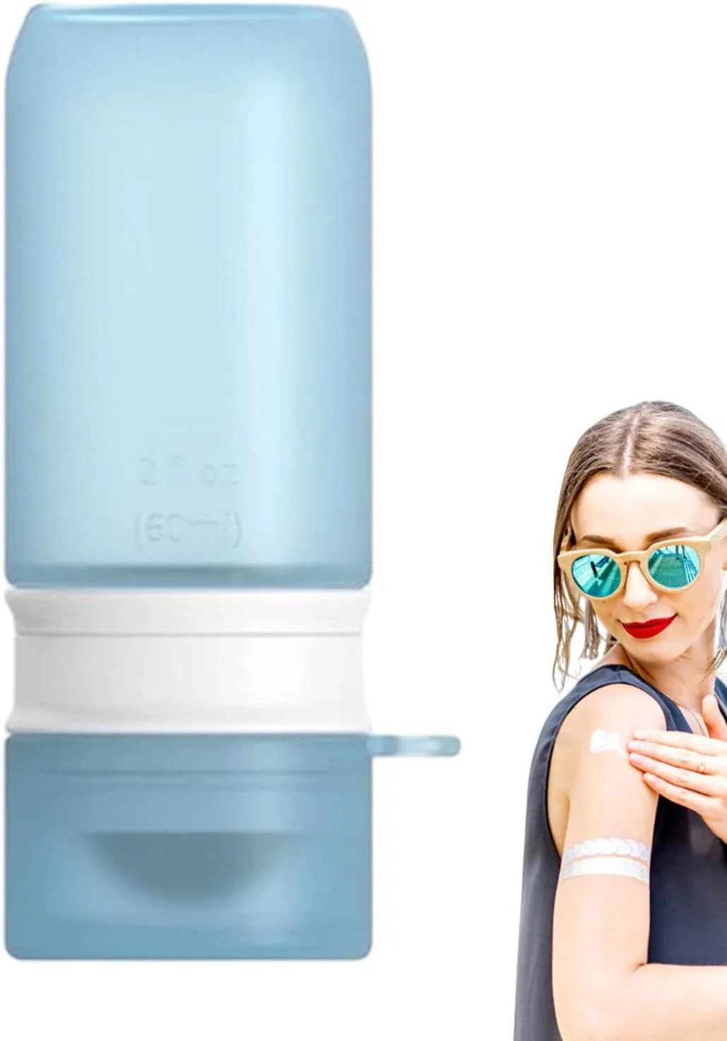 Аппликатор для солнцезащитного крема Silicone Sunscreen Applicator, 100 мл, голубой