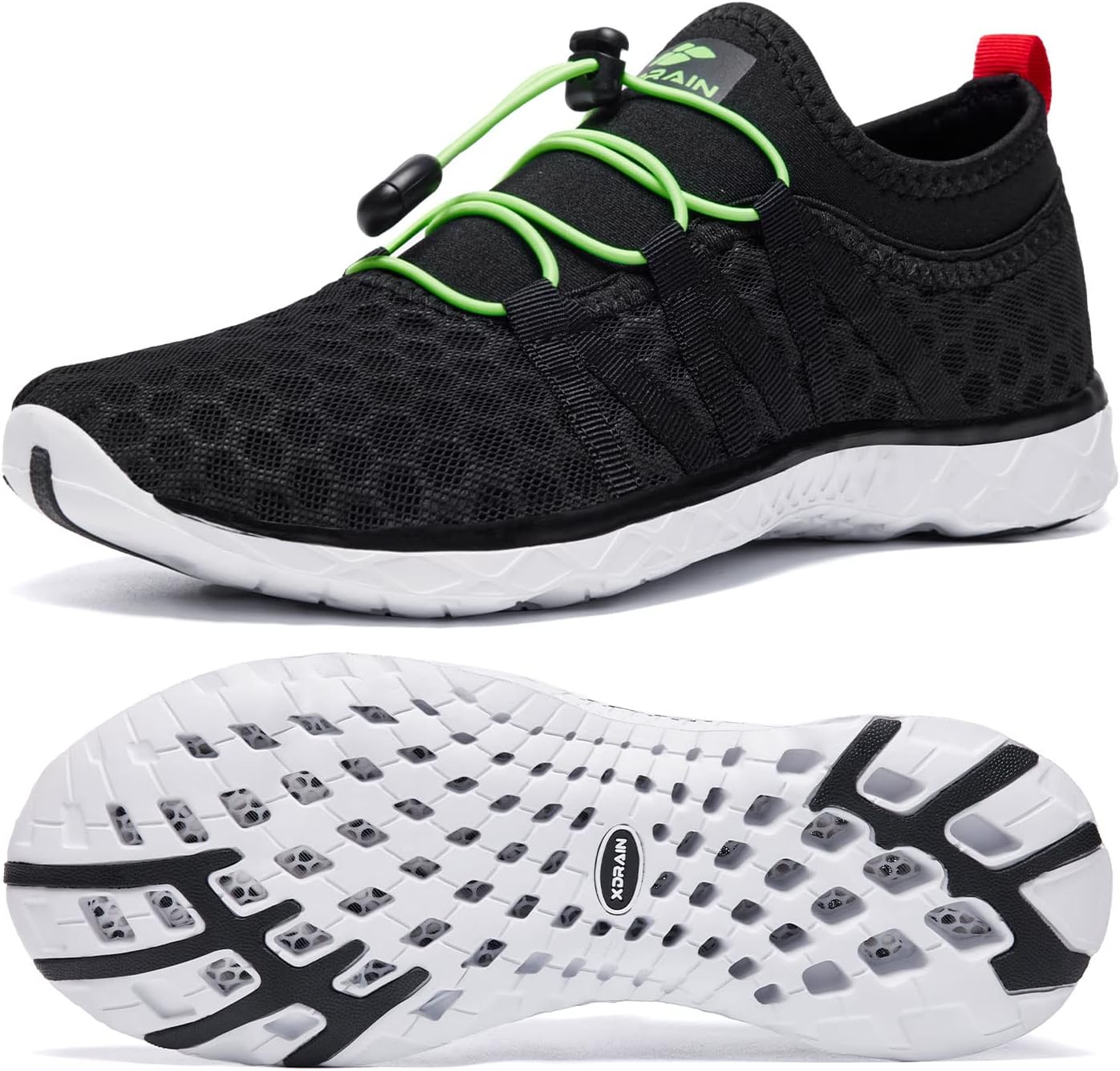 

Мужские водные слипоны ALEADER с сетчатой верхней частью, черный/зеленый