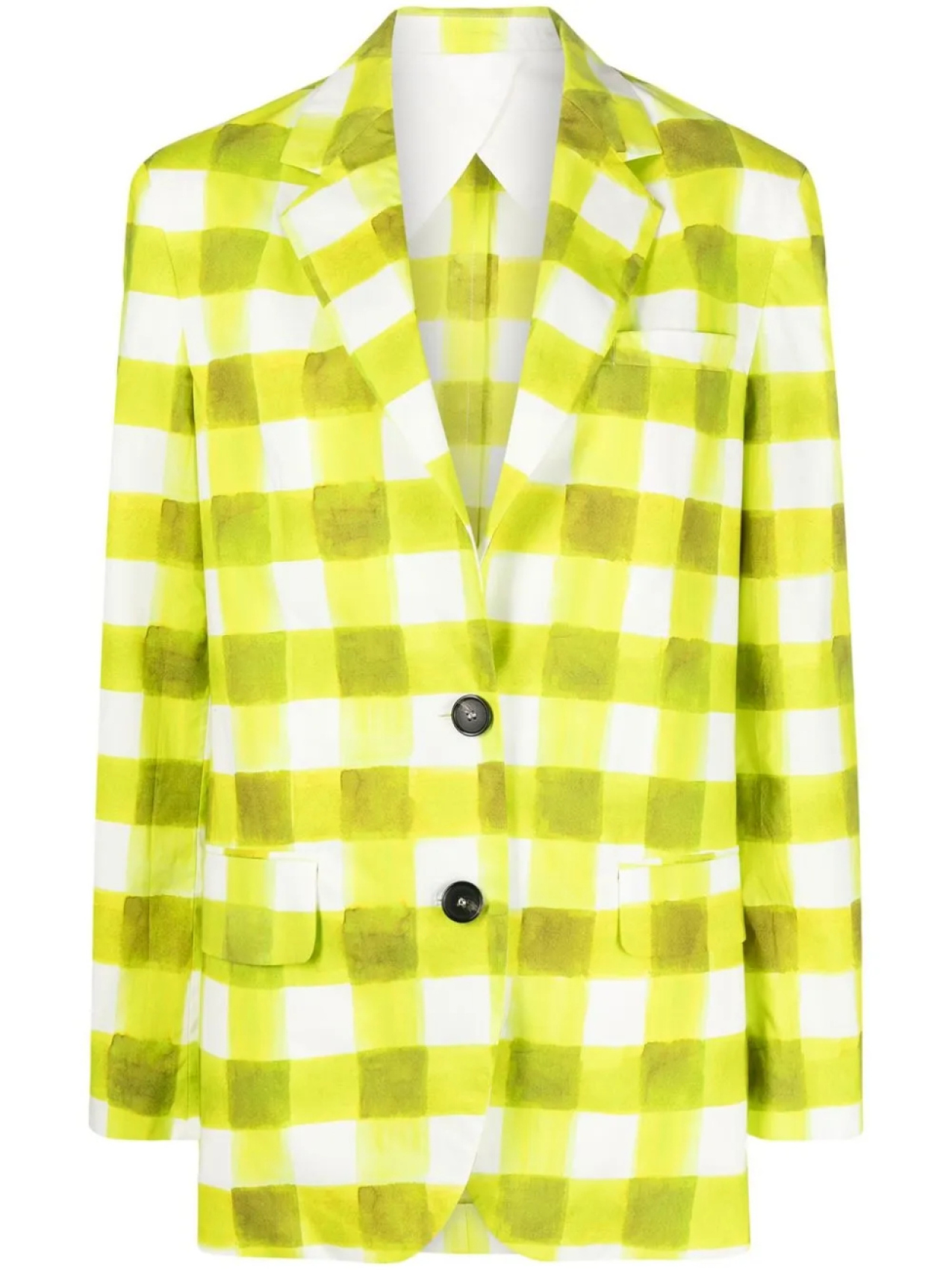 

Пиджак в клетку гингем MSGM, желтый