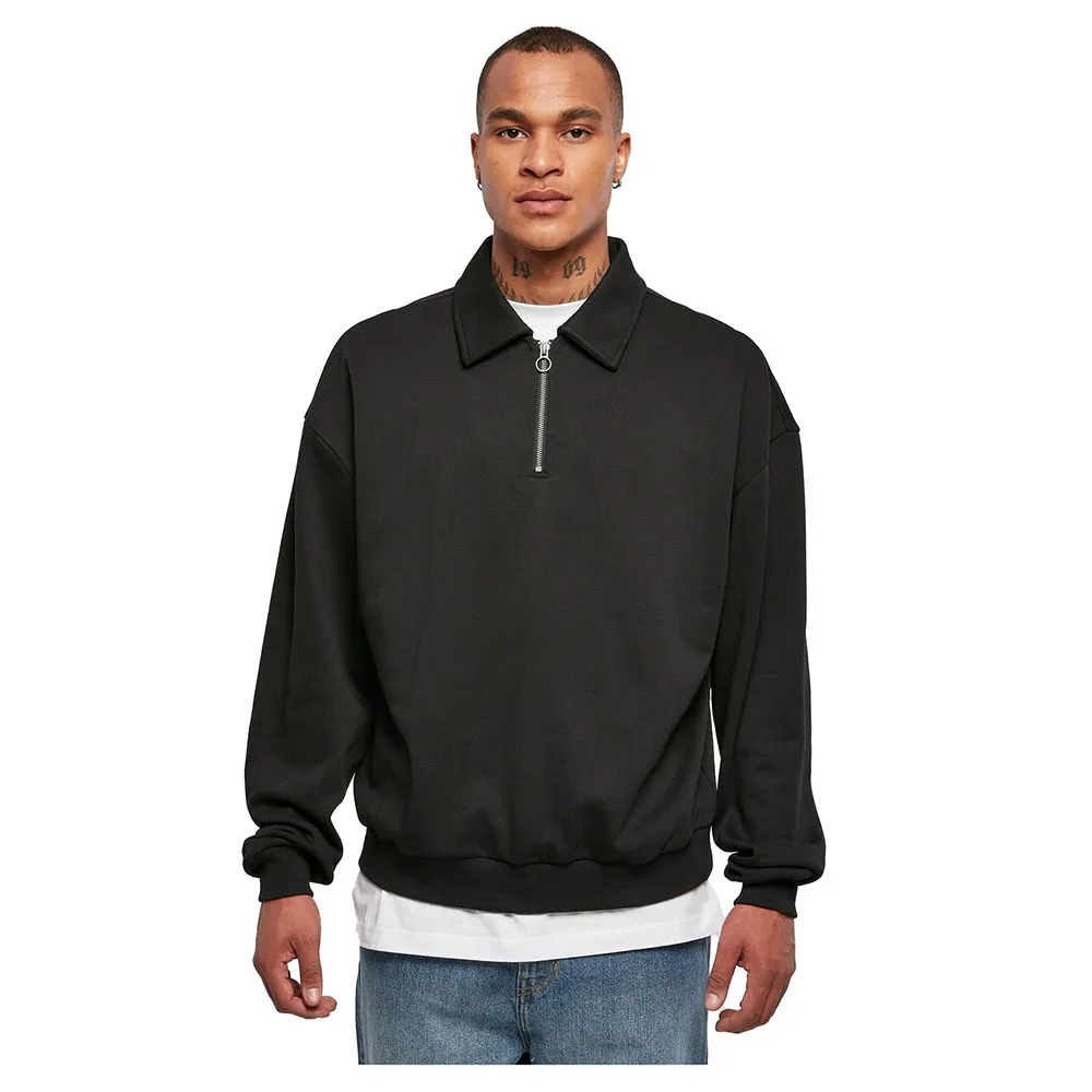 

Толстовка Urban Classics Shirt Collar half zip, черный